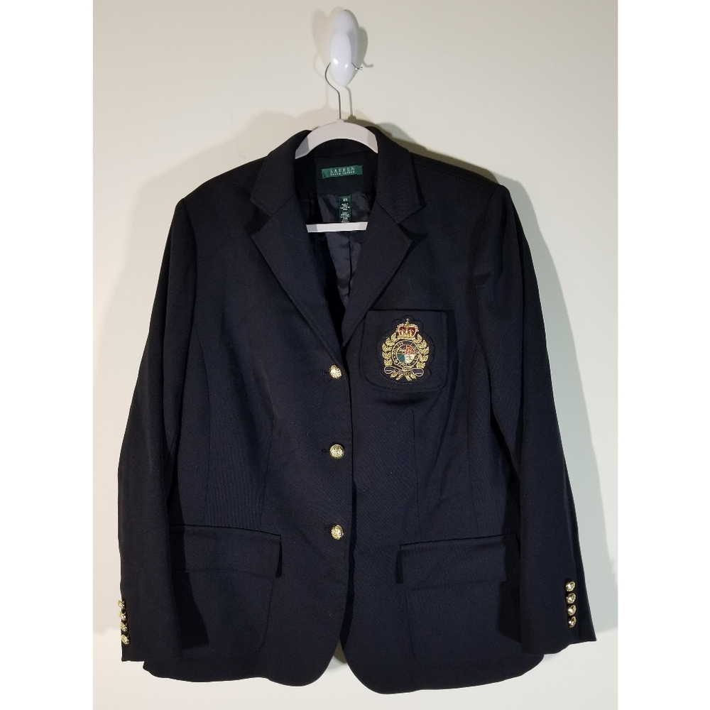 Polo by Ralph Lauren Black Blazer with Gold Accents